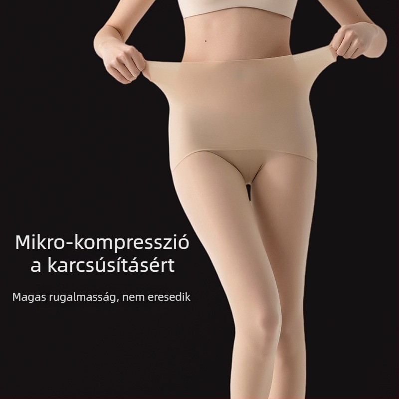 YXY női 360° varrás nélküli harisnya, selymes magas derekú haskontrollal, hatás a lábakon, fenékemelés, vékony