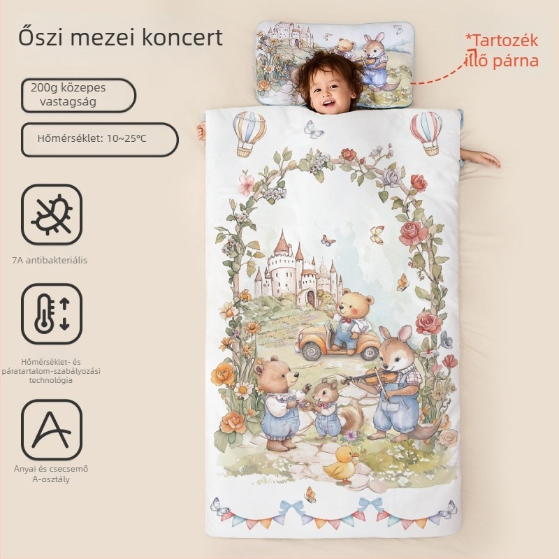 Jingqi gyerekek anti-kick hálózsák őszre és télre, minden évszakban használható, 100% pamut