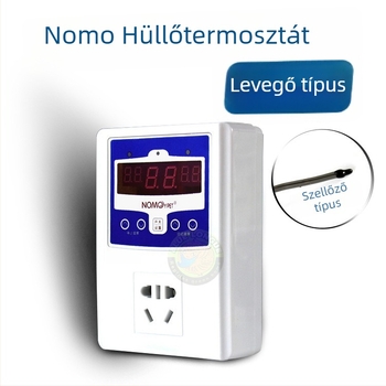 Fa terrárium hüllőknek kerámiás lámpával és elektronikus termosztáttal a hőmérséklet szabályozásához
