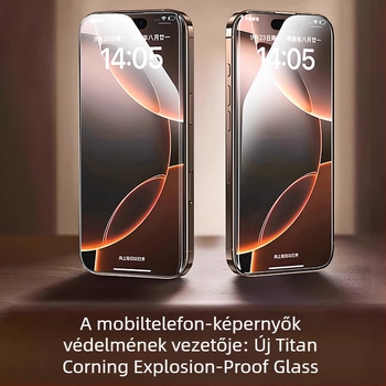 HBQ edzett üveg előlapi kijelzővédő iPhone 14 Pro Maxhoz – anti-reflex, előlap védelem