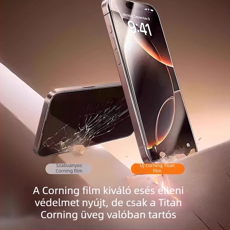 HBQ edzett üveg előlapi kijelzővédő iPhone 14 Pro Maxhoz – anti-reflex, előlap védelem