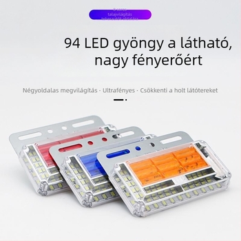 24V LED vízálló nyolcsoros oldalsó lámpa nehéz teherautókhoz és utánfutókhoz, oldalsó világítás, tolató fény, nagy fényerő