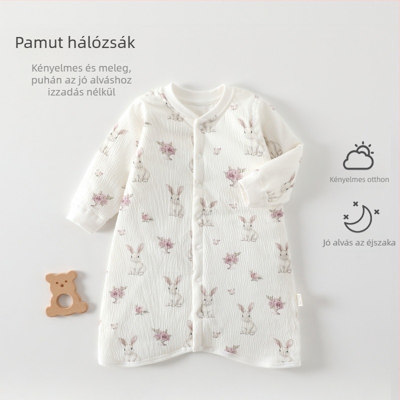 Baba hálózsák karton mintás, külső és bélés 100% pamut, töltet poliészter, vastag kialakítás