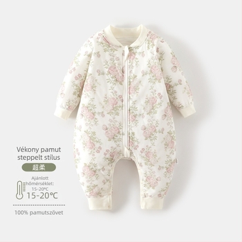 Split-lábas gyerek alvózsák, külső és belső anyag 100% pamut, töltet poliészter-pamut, cipzár nylon, hossz 80 cm