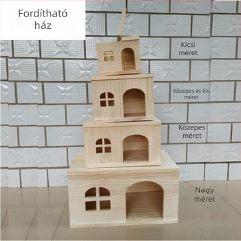 Fa kisállatház kisállatok számára: hörcsögök, tengerimalacok, csincsillák, nyulak és sünök