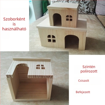 Fa kisállatház kisállatok számára: hörcsögök, tengerimalacok, csincsillák, nyulak és sünök