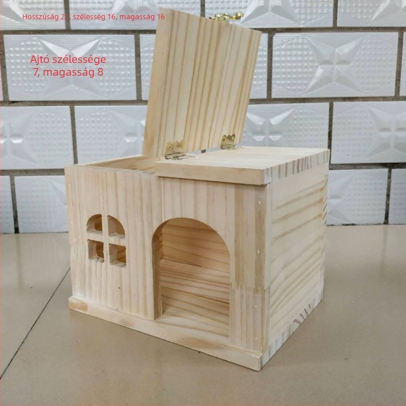 Fa kisállatház kisállatok számára: hörcsögök, tengerimalacok, csincsillák, nyulak és sünök