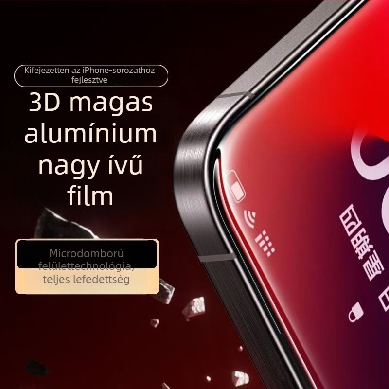 Membrane force edzett üveg elülső képernyővédő — HD, robbanásbiztos, teljes kijelző — iPhone 12, 12 Pro, 13, 14
