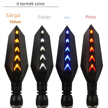 Motorkerékpár LED irányjelző fény, ABS, Diamond Turn Signal Light modell, 12V, 1.5W