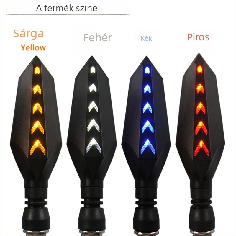Motorkerékpár LED irányjelző fény, ABS, Diamond Turn Signal Light modell, 12V, 1.5W
