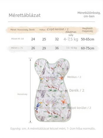 Újszülött alvózsák, cocoon-stílus, kötött pamut, puha és légáteresztő, négy évszakos