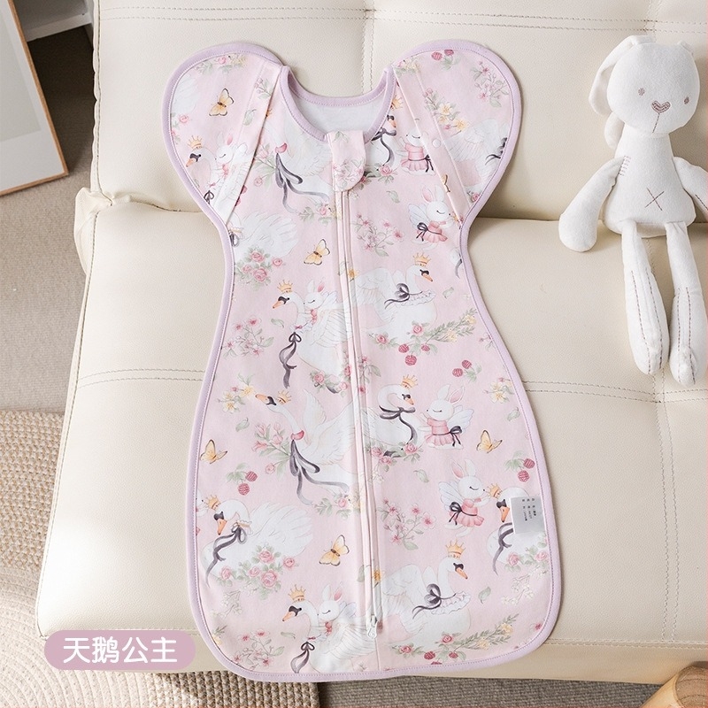 Újszülött alvózsák, cocoon-stílus, kötött pamut, puha és légáteresztő, négy évszakos