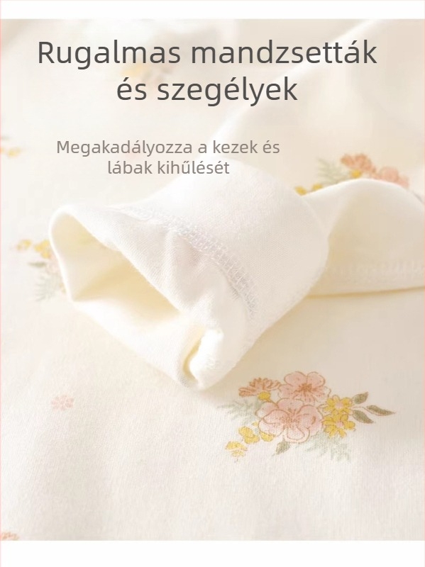 Baba alvózsák – 100% pamut, állatmintás, 0–3 éves, téli-tavaszi-őszi használatra, biztonsági osztály A