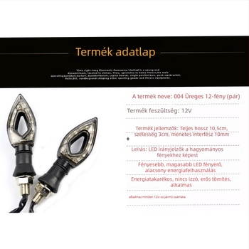 LED motorkerékpár irányjelzők – 12V, Modell 004, Általános módosítás