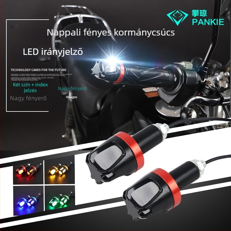 P-01 LED kormányhoz való irányjelző lámpa – 3W, 12-75V, 20 000 óra élettartam, magas teljesítményű jelző motorkerékpárokhoz
