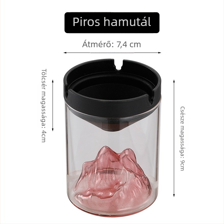 Hamutál üvegből készült, fedéllel – szélvédett, boroszilikát üveg, újrahasználható, otthoni vagy irodai használatra