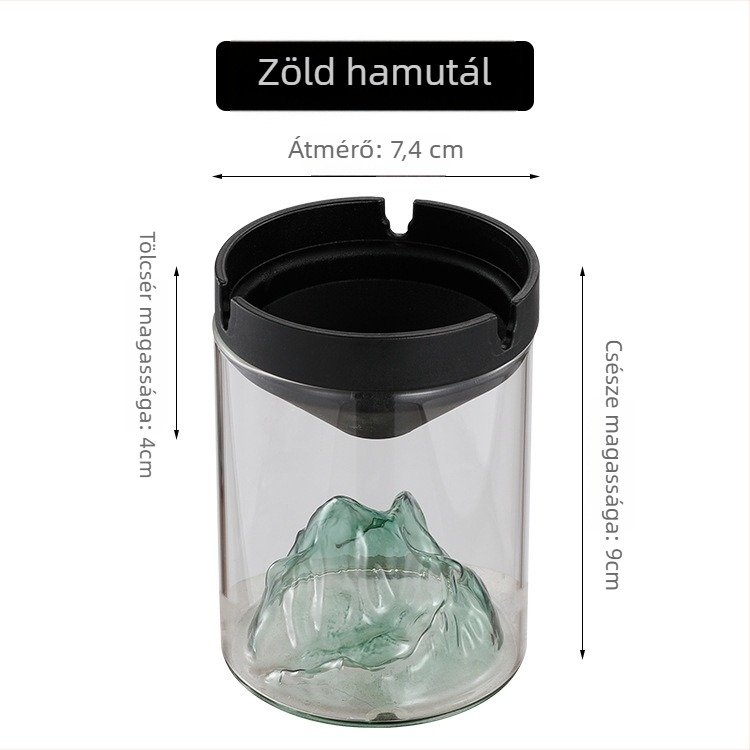 Hamutál üvegből készült, fedéllel – szélvédett, boroszilikát üveg, újrahasználható, otthoni vagy irodai használatra