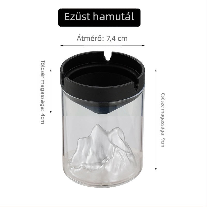 Hamutál üvegből készült, fedéllel – szélvédett, boroszilikát üveg, újrahasználható, otthoni vagy irodai használatra