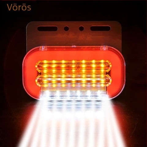 LED teherautó oldalsó világítás gumival, szélességjelző és riasztó fény, 24V vízálló