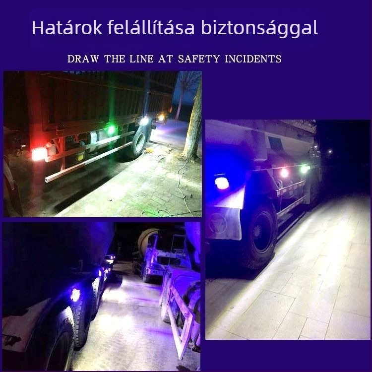 LED teherautó oldalsó világítás gumival, szélességjelző és riasztó fény, 24V vízálló