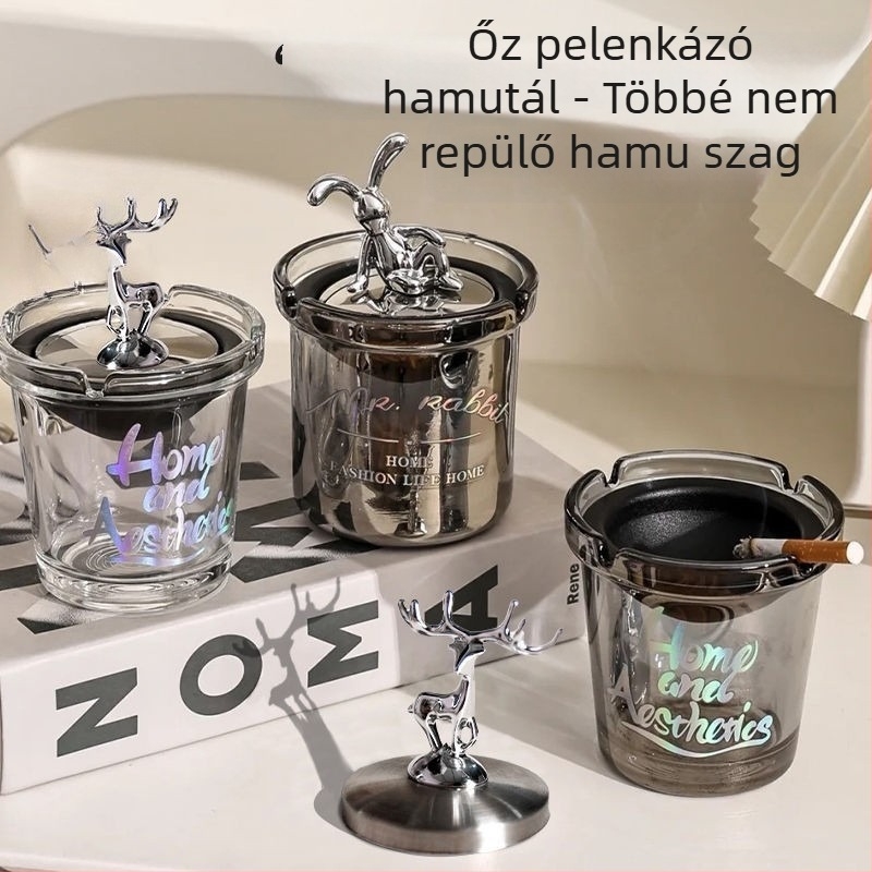 Medve formájú Liuli hamutartó fedővel, otthonra és irodába — Anyag: Liuli; Gyártási folyamat: Founding; Testreszabás: Nincs