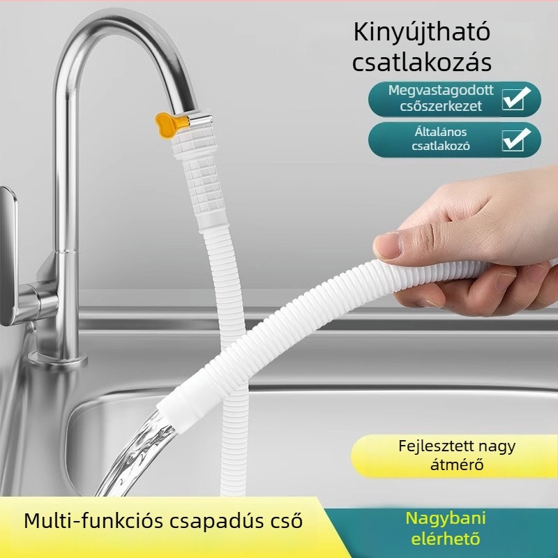 Csaptelep-hosszabbítócső univerzális interfésszel és zuhanycsatlakozóval, modell SLRG; anyag: polietilén; névleges nyomás: 1; felületre szerelhető; csatlakozó anyaga: műanyag