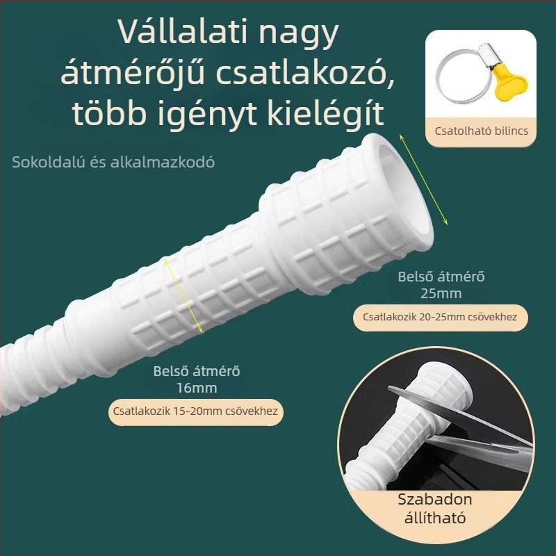 Csaptelep-hosszabbítócső univerzális interfésszel és zuhanycsatlakozóval, modell SLRG; anyag: polietilén; névleges nyomás: 1; felületre szerelhető; csatlakozó anyaga: műanyag