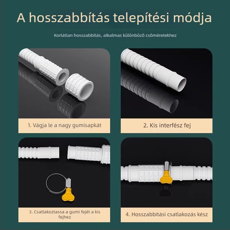 Csaptelep-hosszabbítócső univerzális interfésszel és zuhanycsatlakozóval, modell SLRG; anyag: polietilén; névleges nyomás: 1; felületre szerelhető; csatlakozó anyaga: műanyag