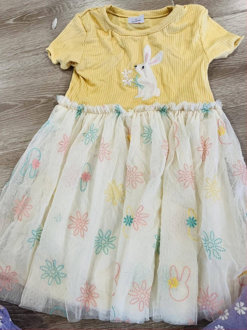 Pamutból készült lányoknak való ruha pliszézett szoknyával, 1–3 éveseknek, Guangdong eredetű