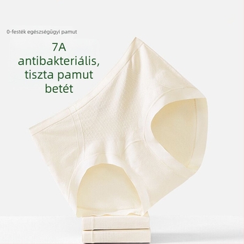 Női seamless alsónemű középmagas derékkal, antibakteriális, pamut betéttel, egyszínű