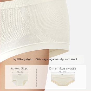 Női seamless alsónemű középmagas derékkal, antibakteriális, pamut betéttel, egyszínű