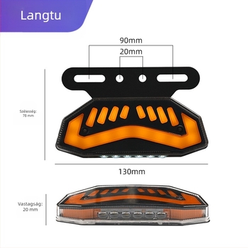 Kamion oldalsó LED fények, Flowing Water Edge Light, 24V, 1000 lm, ház műanyagból és temperált üvegből