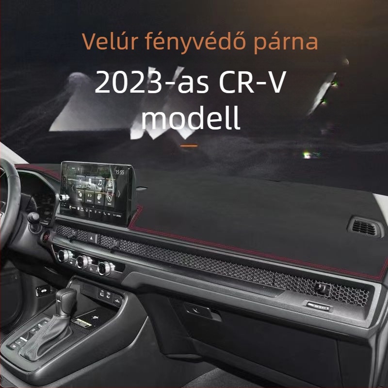 Velúr autó napsütésvédő matrac Honda CR-V-hez (2007–2023), középkonzol, fényvisszaverődés elleni és hőszigetelő párna
