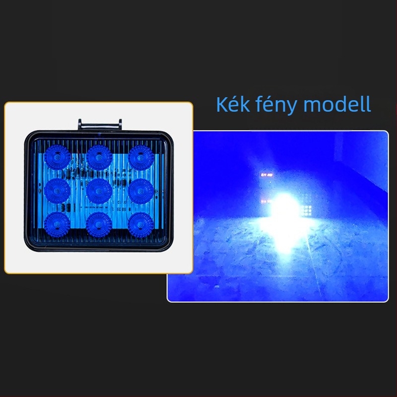 BS-9L LED villogó figyelmeztető fény teherautókhoz, hajókhoz és utánfutókhoz, 9 LED-del, 12-80V DC