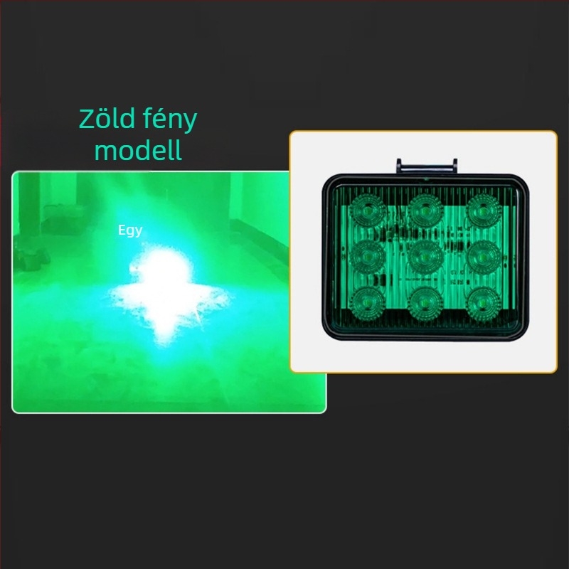 BS-9L LED villogó figyelmeztető fény teherautókhoz, hajókhoz és utánfutókhoz, 9 LED-del, 12-80V DC