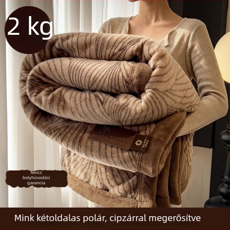 Új tavasz–ősz Mink velúr kétoldalas fleece takaró, vastag ágytakaró és kanapéra