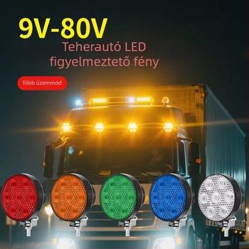 Kamion kör alakú LED munkalámpa - 7LED, 9-32V, 15W, 6000K