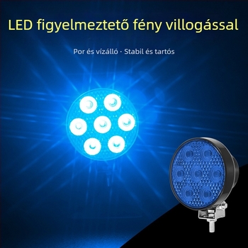 Kamion kör alakú LED munkalámpa - 7LED, 9-32V, 15W, 6000K