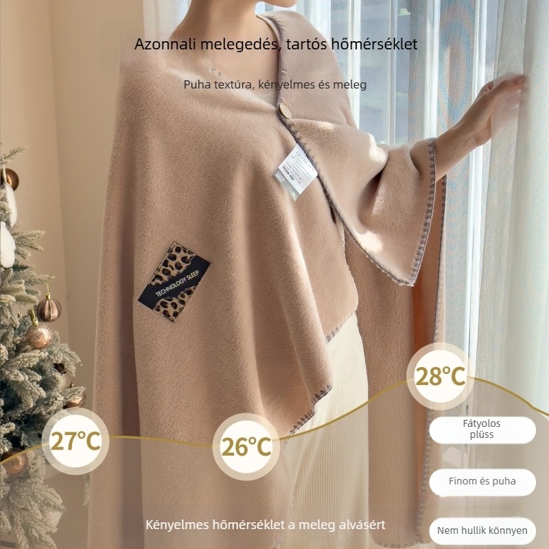 Alpaka gyapjú és pamut sál-pléd, 550 g, egyszínű minta, könnyed luxus stílus