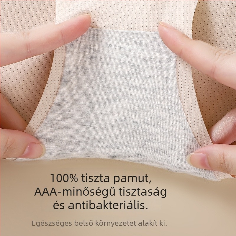 Női alsónemű középmagas derekú, légáteresztő nylonból, belső pamut bélés, hátemelés, egyszínű