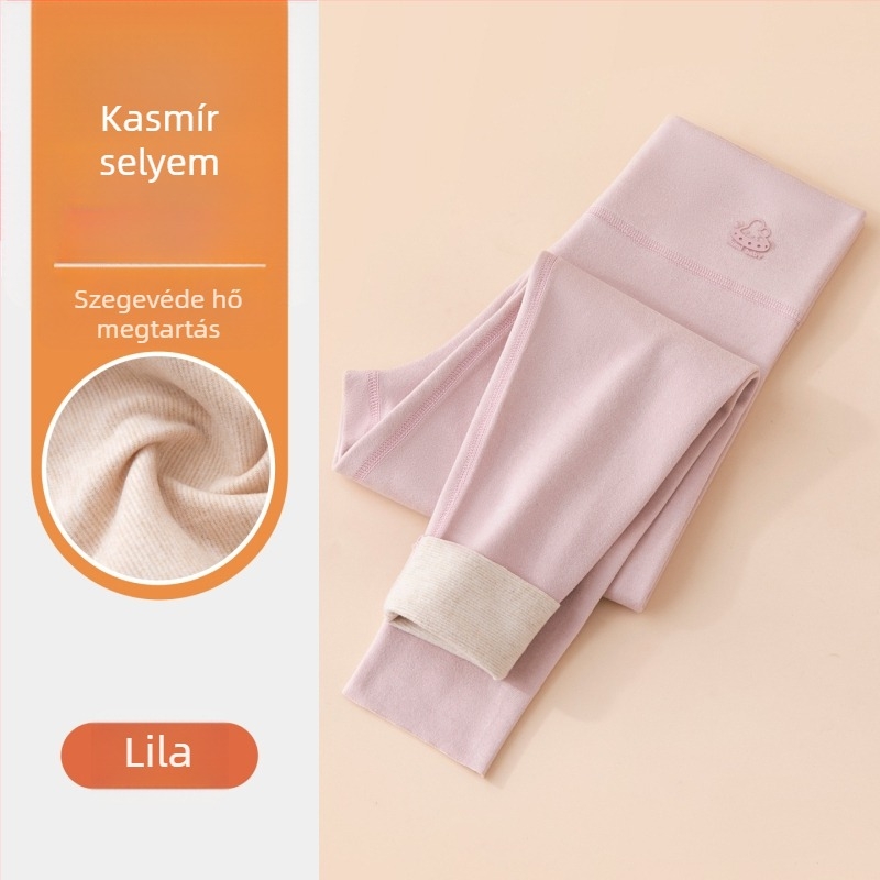 Gyermekek melegítő nadrágjai őszre-télre, magas derekú, belső gyapjú-selyem bélés, fleece belső, elasztikus derék, 3-8 éveseknek