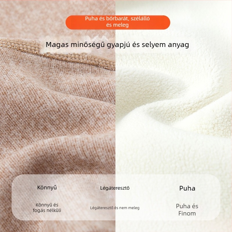 Gyerekeknek készült fleeces béléssel melegítő leggings, magas derekú, uniszex, 3–8 éves