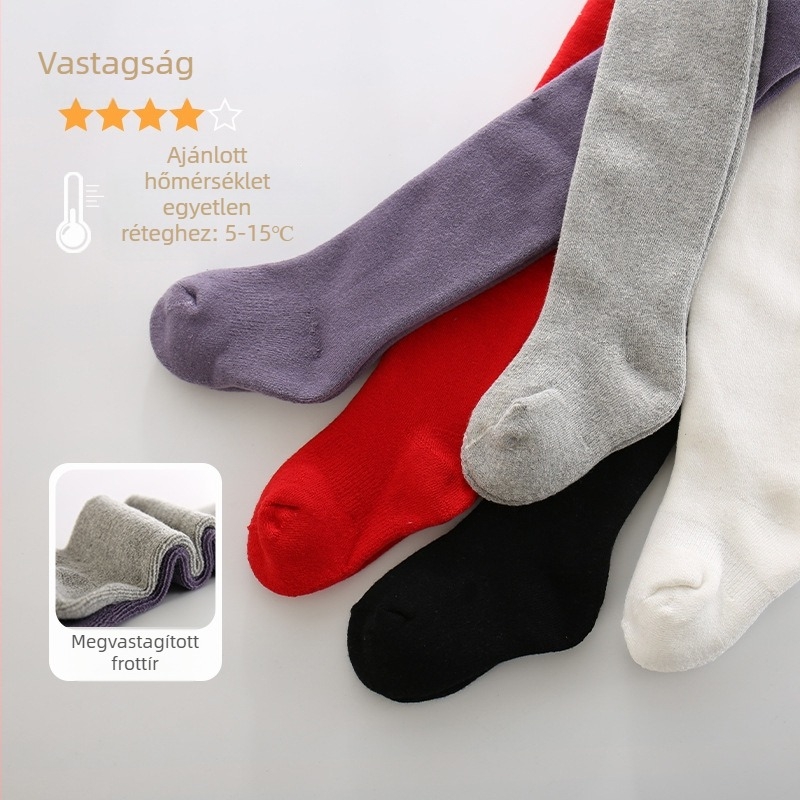 Merry Gyerek zokni vastag pamutból, melegek, 1–3 év, 80–100 cm, egyszínű