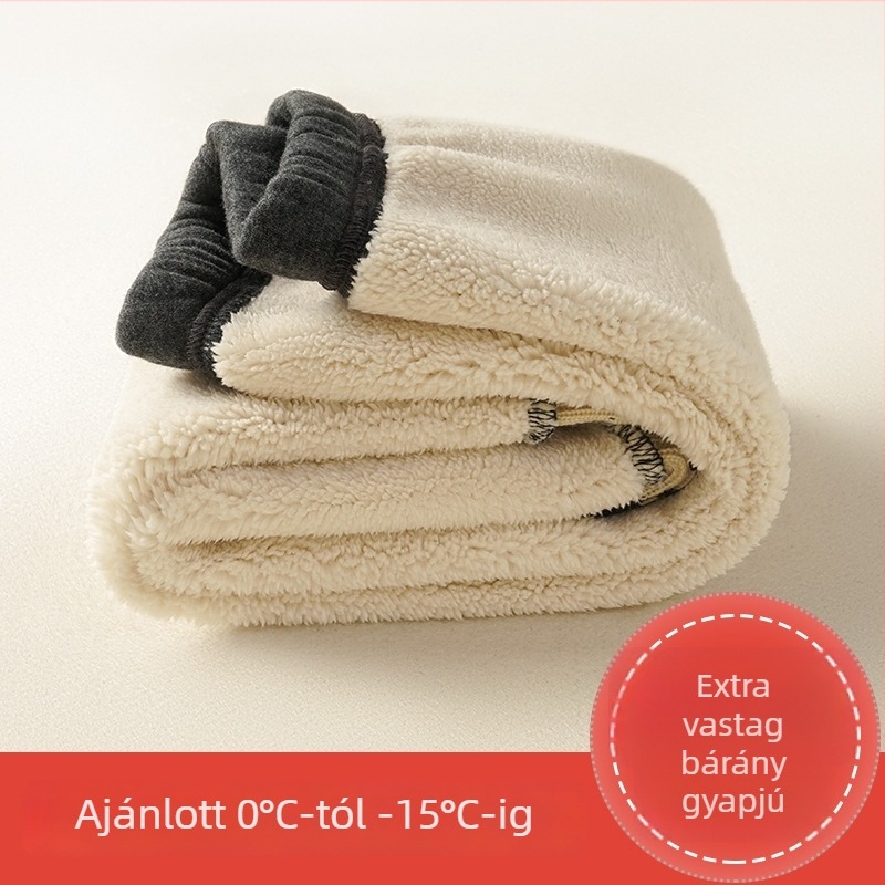 Lányoknak készült fleeces bélelt leggings, koreai stílus, középmagas derekú, 95% pamut, őszi-téli szezon, 3–8 éveseknek