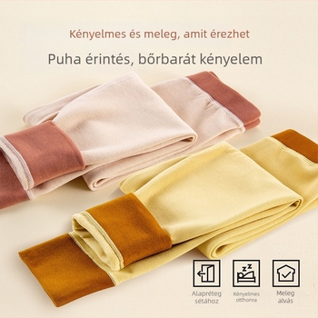 Kerti őszi–téli termo leggings, uniszex, belső melegítő, összetétel: 47,9% regenerált cellulóz, 44,1% akril, 8% elasztán, 3–8 év