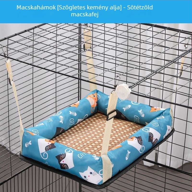 Macska függő hamak fészek – vászon anyagból, márka Ruyi bear, macskáknak, háziállat-fészek
