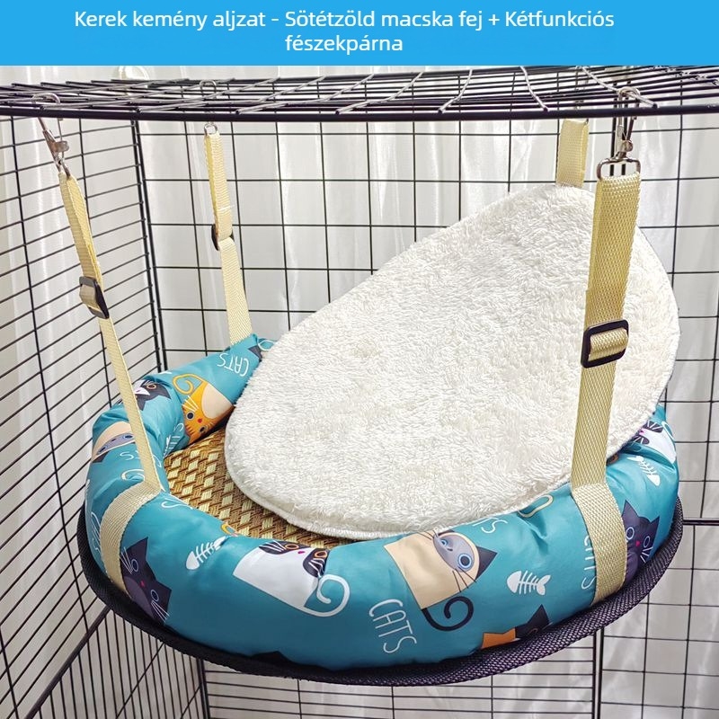 Macska függő hamak fészek – vászon anyagból, márka Ruyi bear, macskáknak, háziállat-fészek
