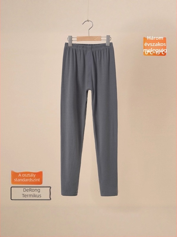 Gyerekeknek készült őszi termo nadrág Warm Ginger Velvet anyagból, középmagasságú derékkal, 8 éves vagy idősebb gyermekeknek