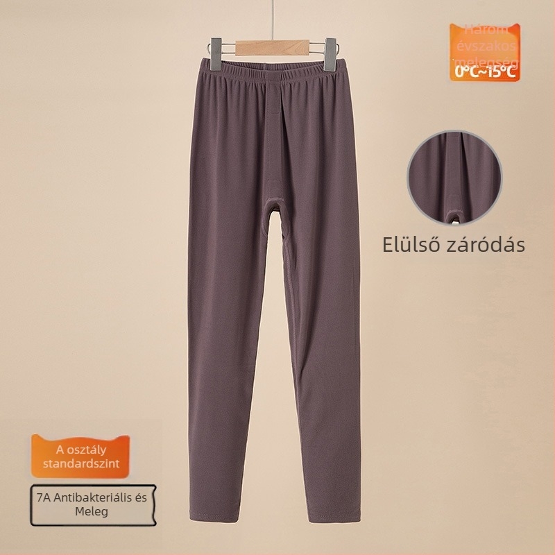 Gyerekeknek készült őszi termo nadrág Warm Ginger Velvet anyagból, középmagasságú derékkal, 8 éves vagy idősebb gyermekeknek