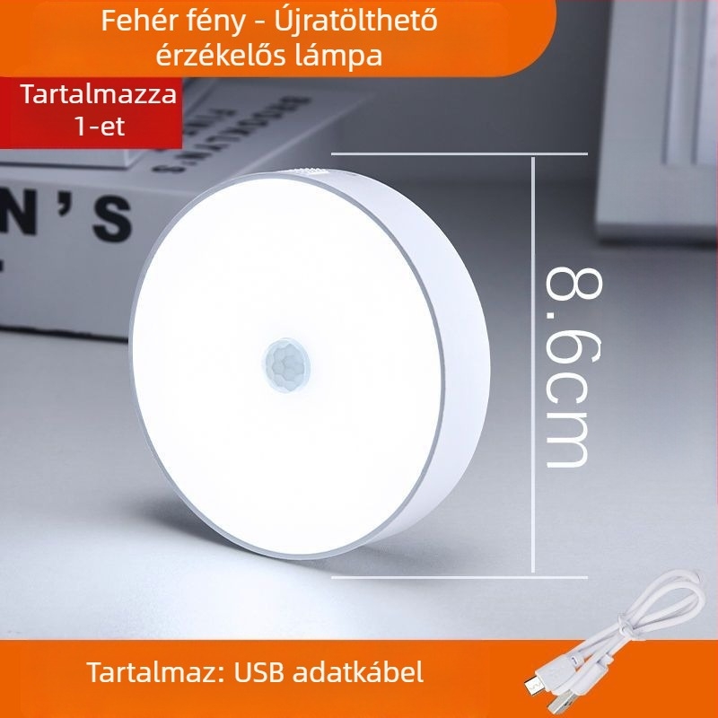 USB-töltéses LED asztali lámpa gombkapcsolóval, szemvédő fény, beépített Li-ion akkumulátor, CRI ≥90, műanyag árnyékoló.